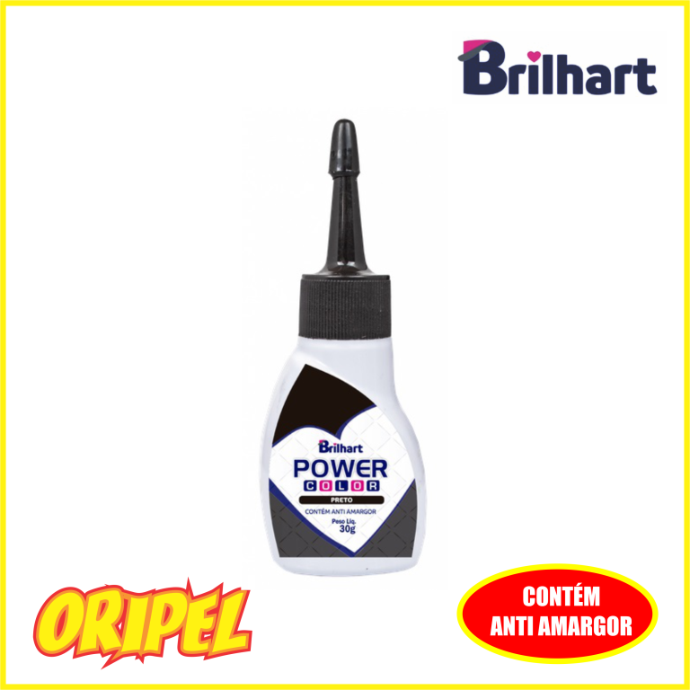 CORANTE GEL POWER COLOR PRETO BRILHART 30G