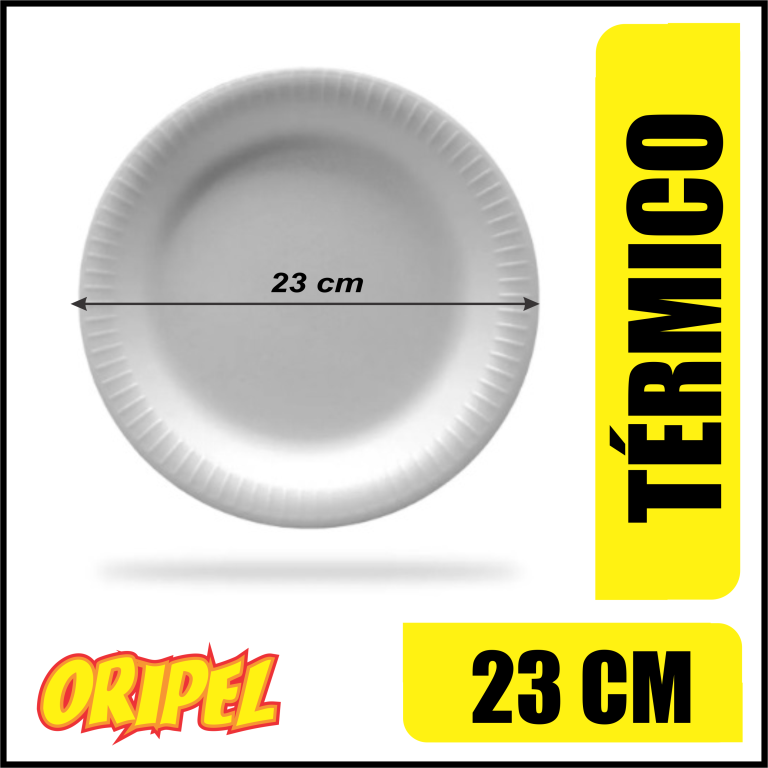 PRATO ISOPOR RASO 23CM BRANCO/TPR-23 TOTALPLAST 20 UN