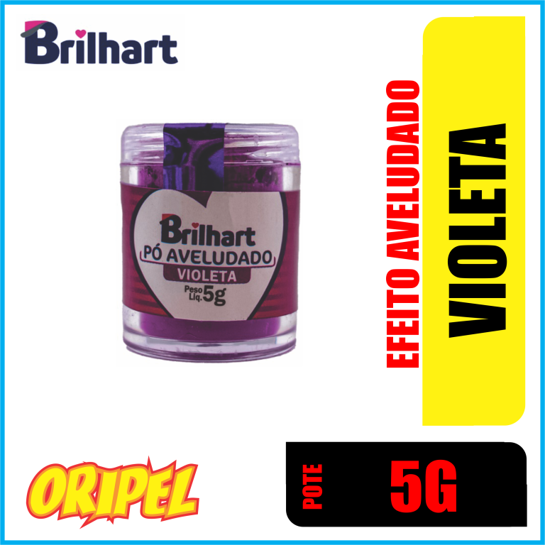 PO DECORATIVO EFEITO AVELUDADO VIOLETA BRILHART 5G