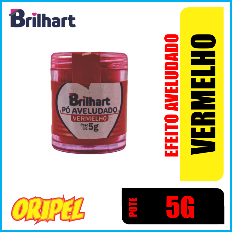 PO DECORATIVO EFEITO AVELUDADO VERMELHO BRILHART 5G