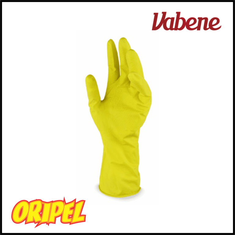 LUVA LATEX MULTIUSO LEVE/AMARELA "M" VABENE