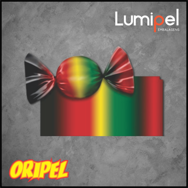 EMBALAGEM TRUFA DEGRADE BRASIL 15X16CM LUMIPEL 100 FLS