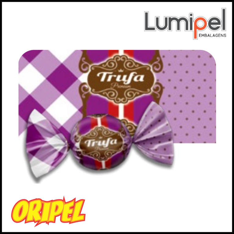 EMBALAGEM TRUFA VINTAGE ROXO 15X16CM LUMIPEL 100 FLS