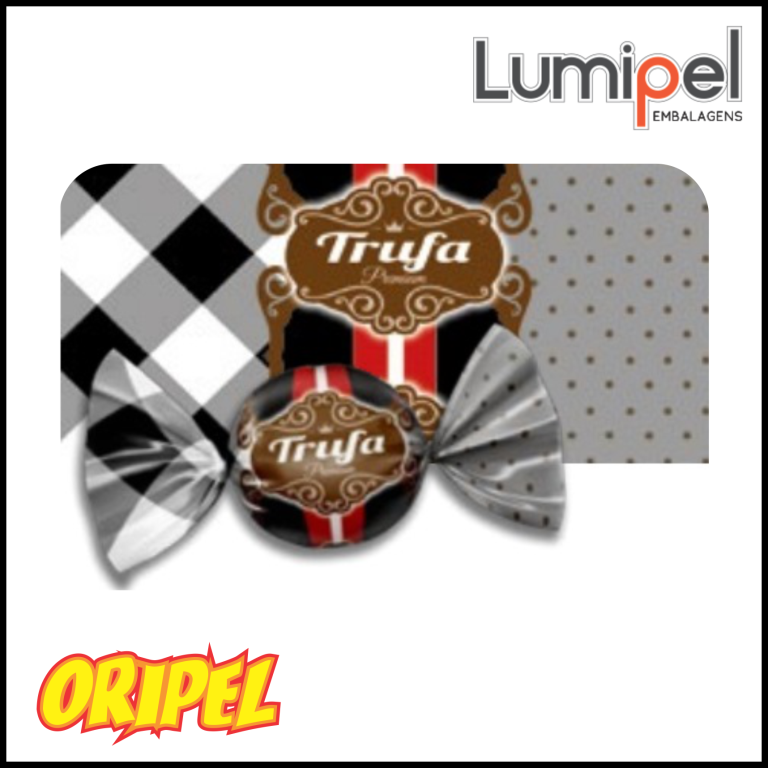 EMBALAGEM TRUFA VINTAGE PRETO 15X16CM LUMIPEL 100 FLS