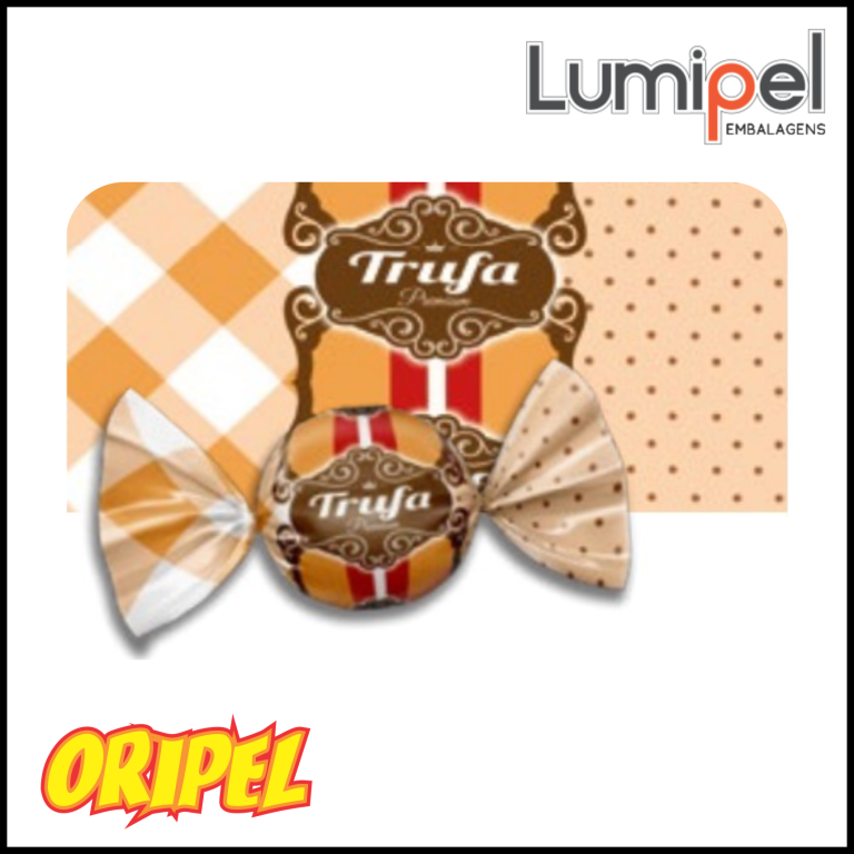 EMBALAGEM TRUFA VINTAGE LARANJA 15X16CM LUMIPEL 100 FLS