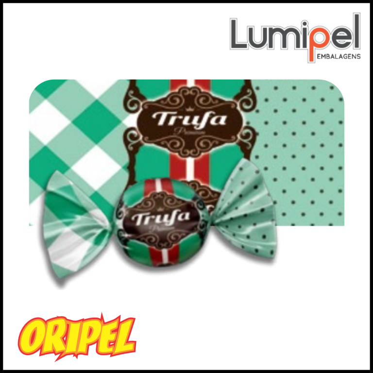 EMBALAGEM TRUFA VINTAGE VERDE 15X16CM LUMIPEL 100 FLS