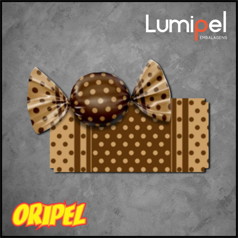 EMBALAGEM TRUFA POA BEGE/MARROM 15X16CM LUMIPEL 100 FLS