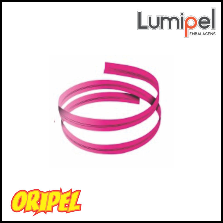 FECHO METALIZADO PINK 11CMX4MM LUMIPEL 100 UN