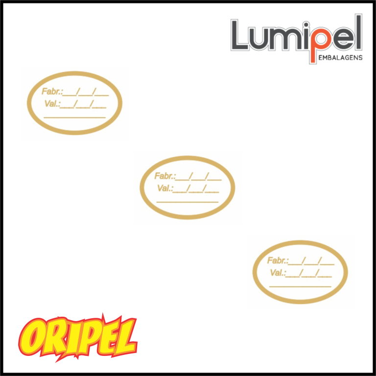 ETIQUETA FABRICAÇÃO E VALIDADE LUMIPEL100 UN