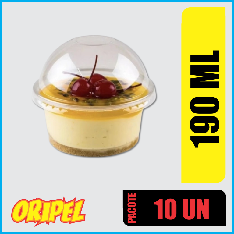 COPO PET SOBREMESA 190ML +TAMPA 98MM GOODPACK 10 UN