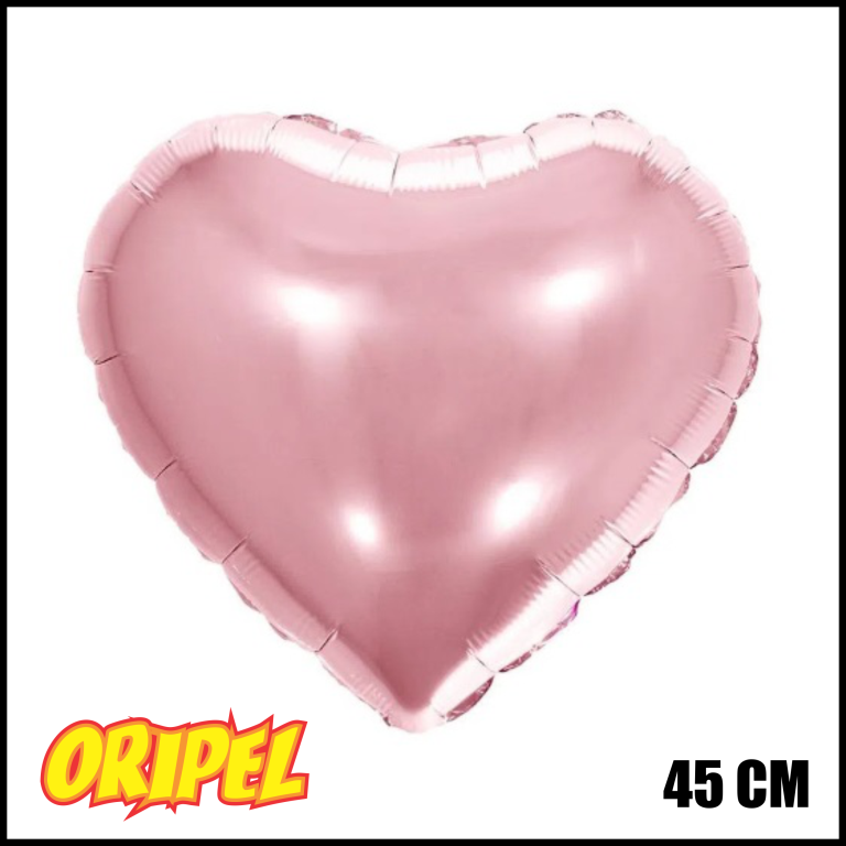BALÃO METALIZADO 20"/45CM CORAÇÃO ROSE MAKE+