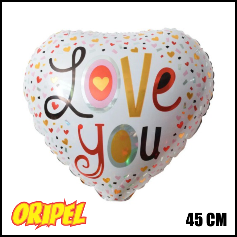 BALÃO METALIZADO 18"/45CM LOVE YOU MAKE+