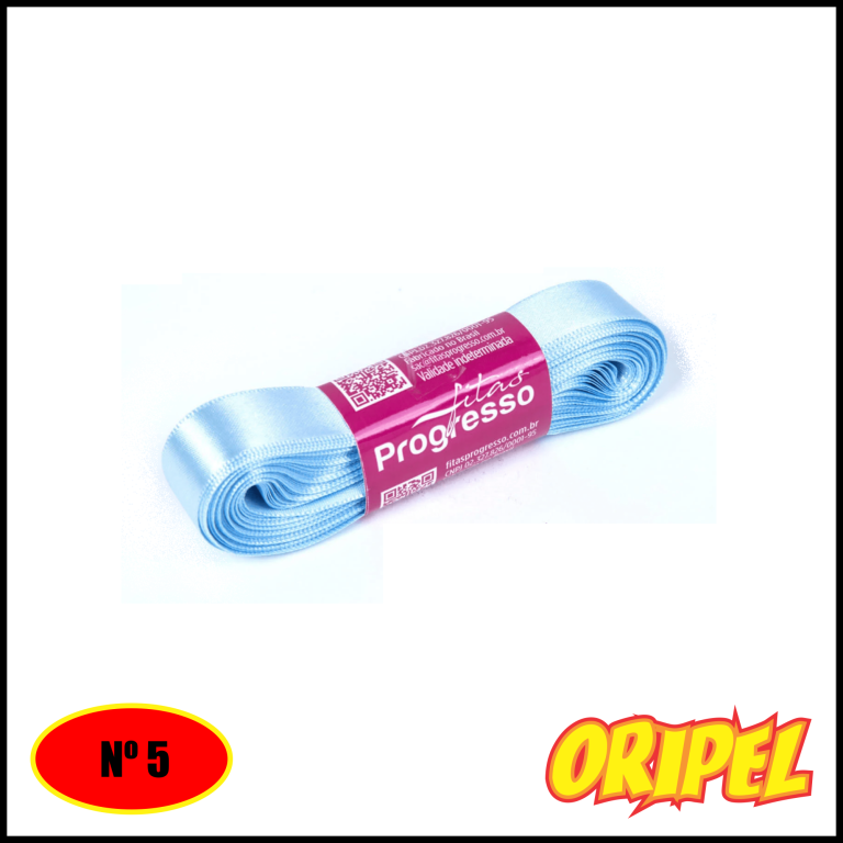 FITA CETIM POLIESTER 22MM AZUL BEBE/212 PROGRESSO 10 MTS