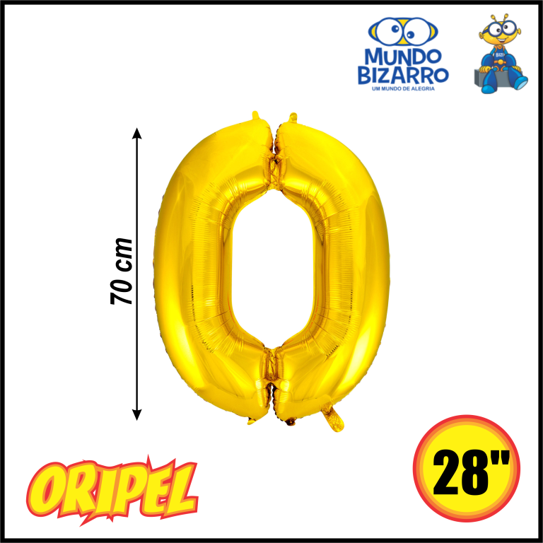 BALÃO METALIZADO 70CM/28" OURO/0 HYPPER IMPORTS