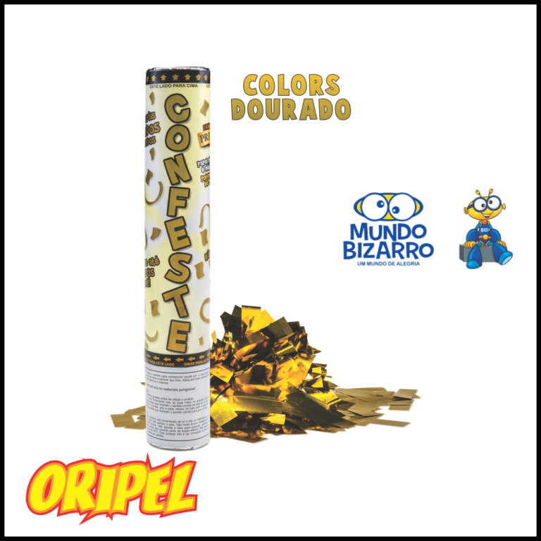 CONFESTE LAMINADO 30 CM COLORS DOURADO MUNDO BIZARRO