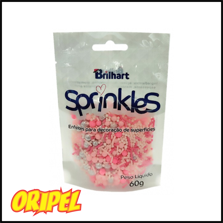 SPRINKLES PINK/BRANCO BRILHART 60G
