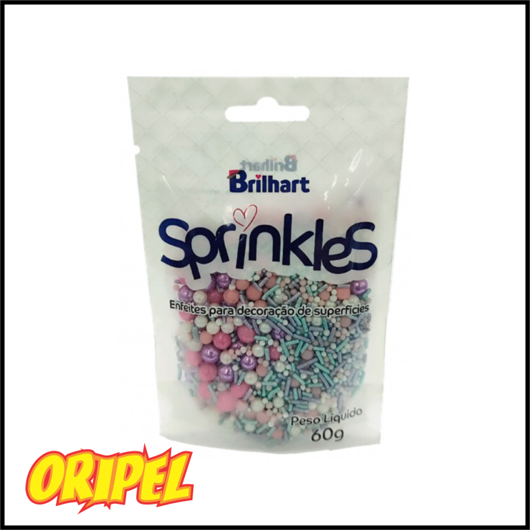 SPRINKLES LILÁS/ROSA BRILHART 60G
