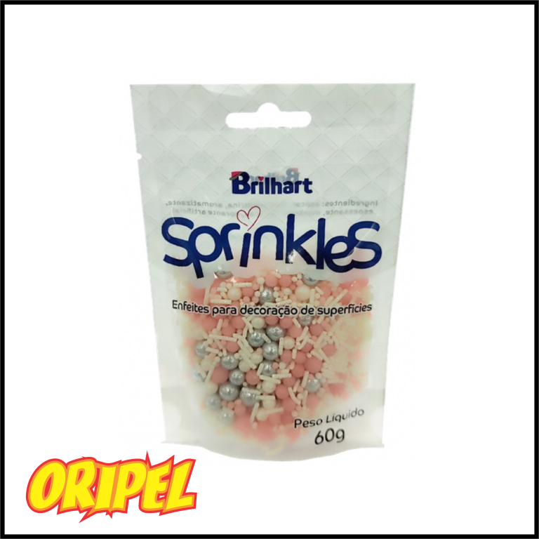 SPRINKLES ROSA/BRANCO BRILHART 60G