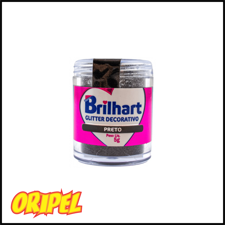 GLITTER COMESTÍVEL PRETO BRILHART 5G