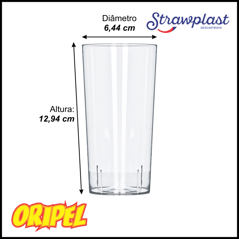 COPO 340ML/CRISTAL STRAWPLAST 10 UN