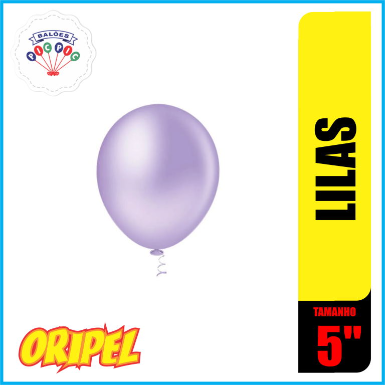 BALÃO REDONDO LISO 5'' LILAS PIC PIC 50 UN