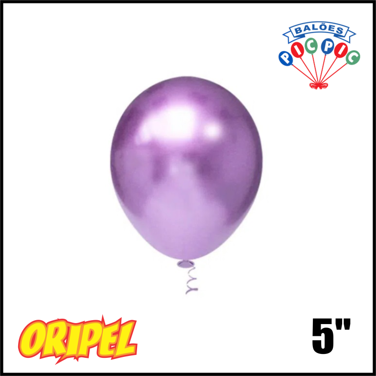 BALÃO PLATINO REDONDO 5''/VIOLETA PIC PIC 25 UN