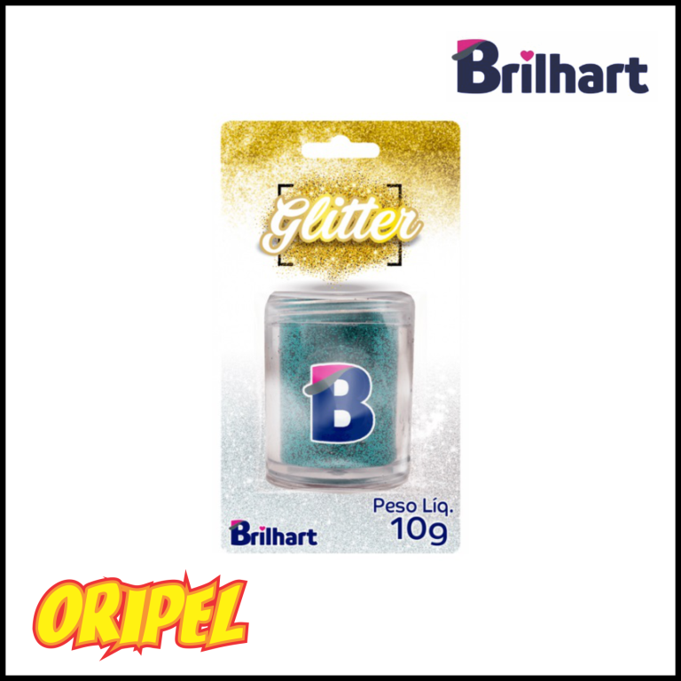 GLITTER COMESTIVEL BLISTER TURQUESA BRILHART 10G
