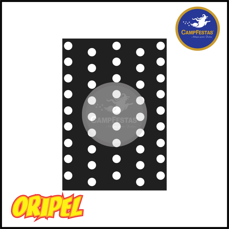 TOALHA PEROLADA DB POA PRETO/BRANCO 78X78CM CAMP FESTAS 10 UN