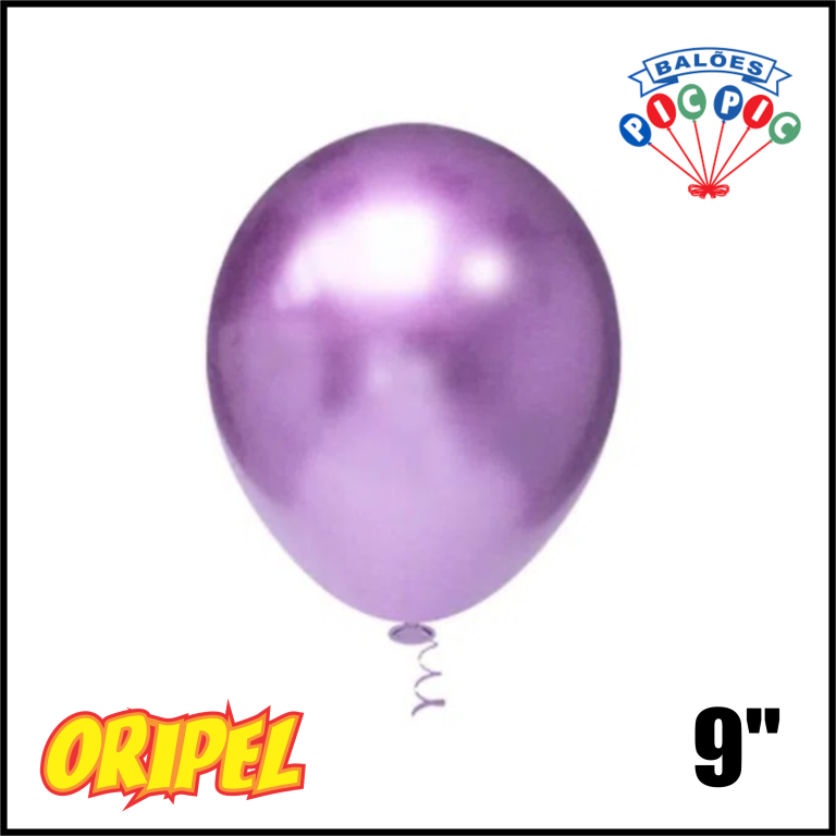 BALÃO PLATINO REDONDO 9''/VIOLETA PIC PIC 25 UN