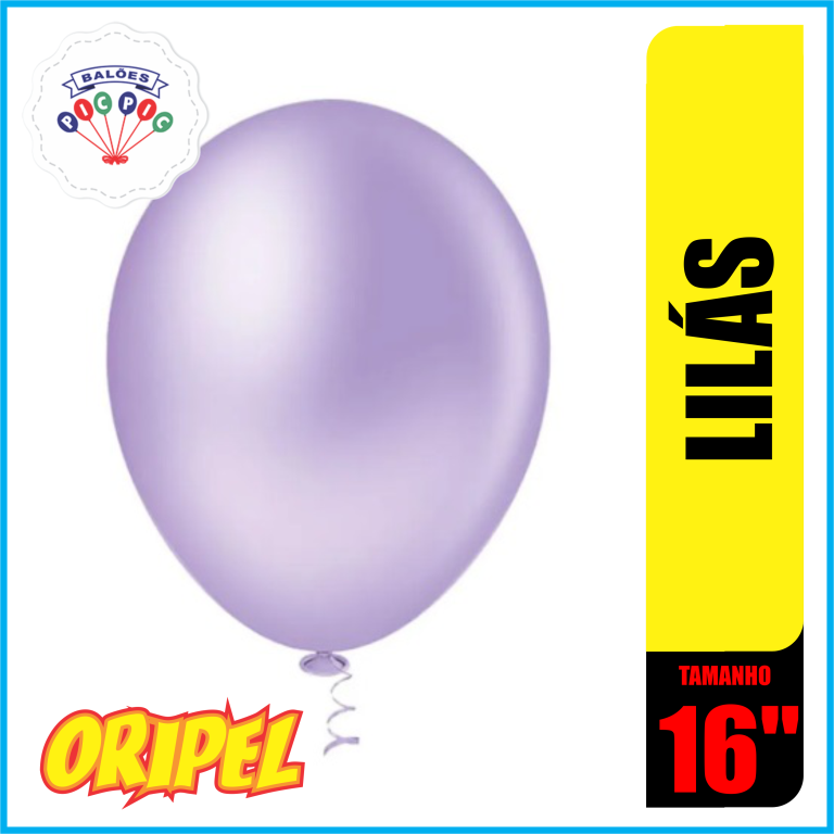 BALAO REDONDO LISO 16'' LILAS PIC PIC 12 UN