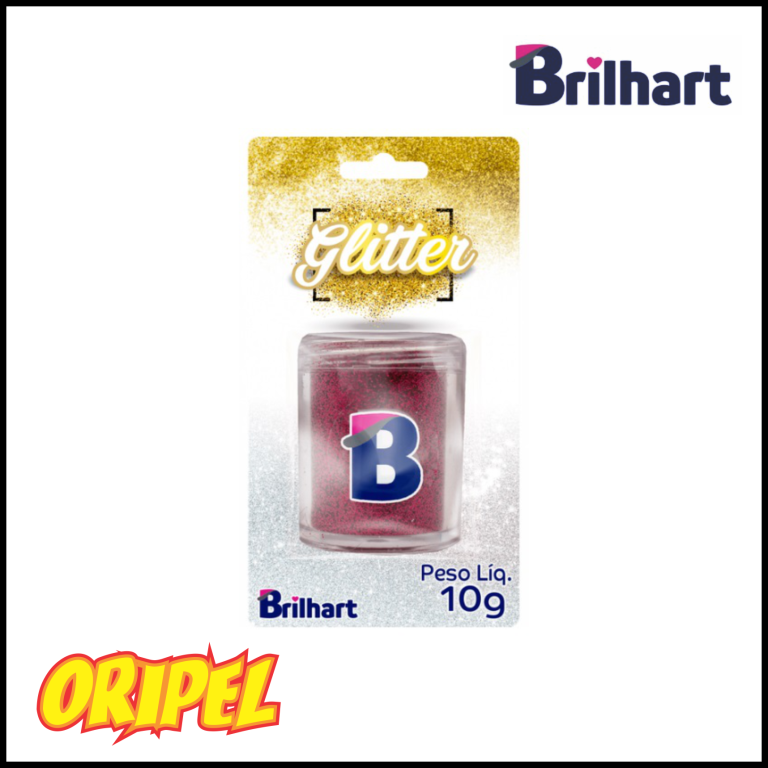 GLITTER COMESTIVEL BLISTER PINK BRILHART 10G