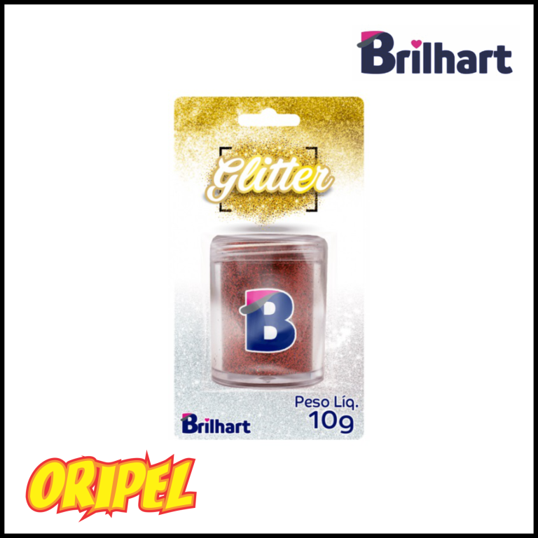 GLITTER COMESTIVEL BLISTER VERMELHO BRILHART 10G