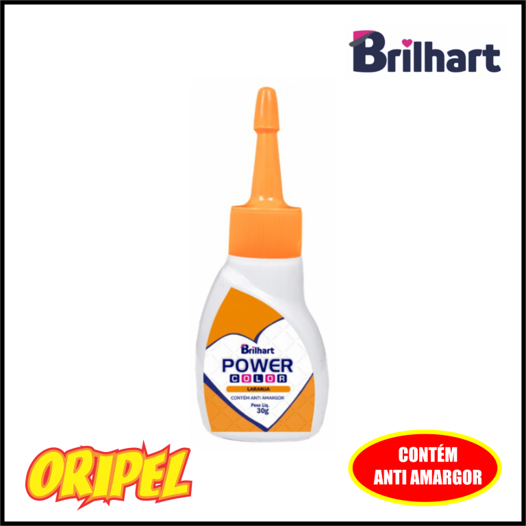 CORANTE GEL POWER COLOR LARANJA BRILHART 30G