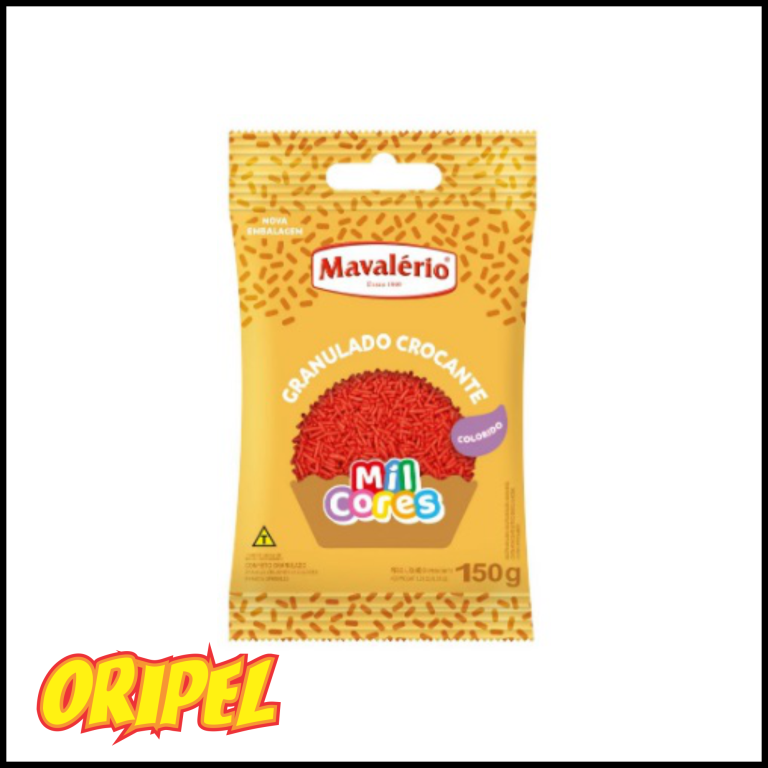 GRANULADO CROCANTE VERMELHO MAVALERIO 150G
