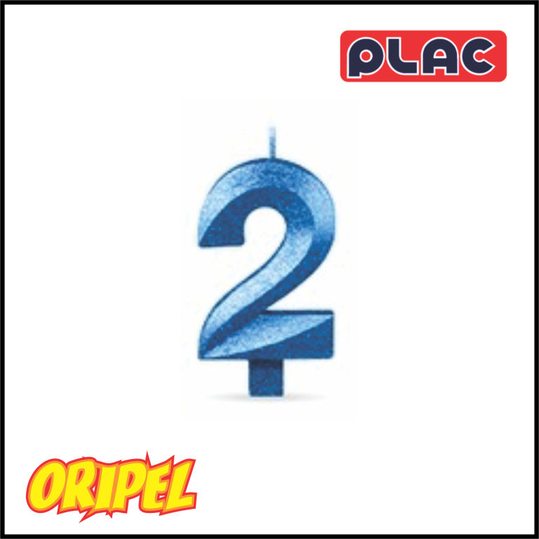 VELA ANIVERSARIO INFINITY METALLIC AZUL/2 PLAC