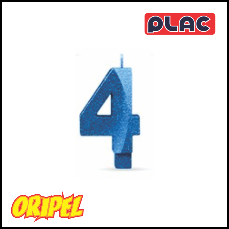 VELA ANIVERSARIO INFINITY METALLIC AZUL/4 PLAC