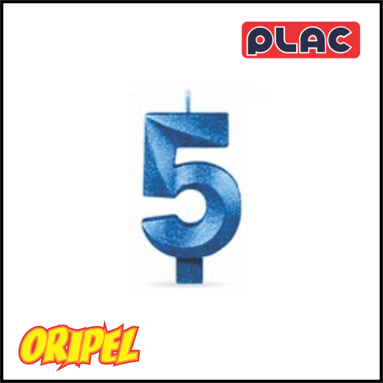 VELA ANIVERSARIO INFINITY METALLIC AZUL/5 PLAC