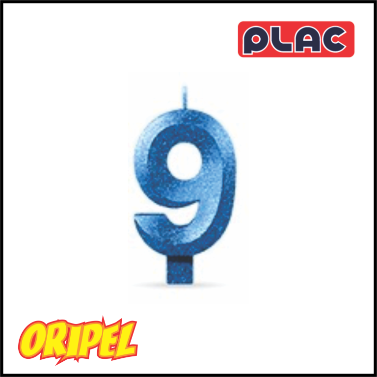 VELA ANIVERSARIO INFINITY METALLIC AZUL/9 PLAC