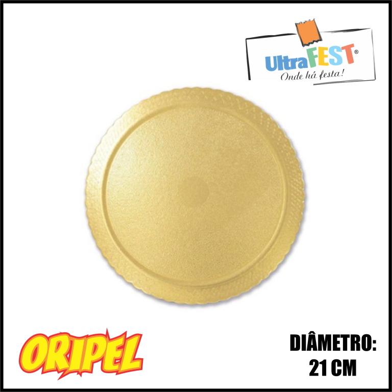 CAKE BOARD REDONDO OURO 21CM ULTRAFEST
