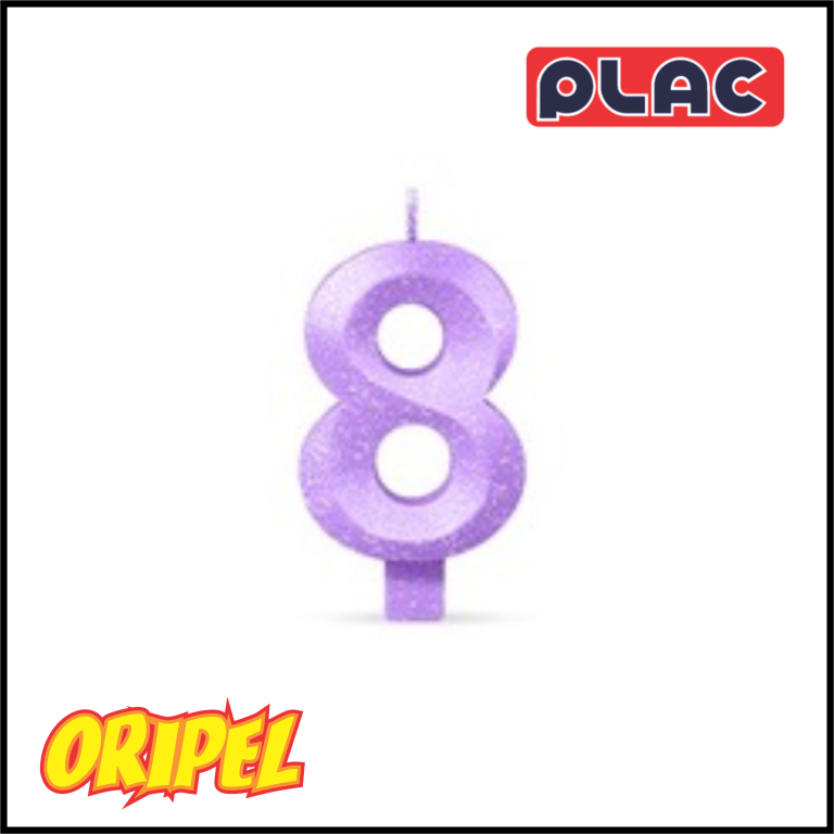 VELA ANIVERSARIO INFINITY CANDY LAVANDA/8 PLAC