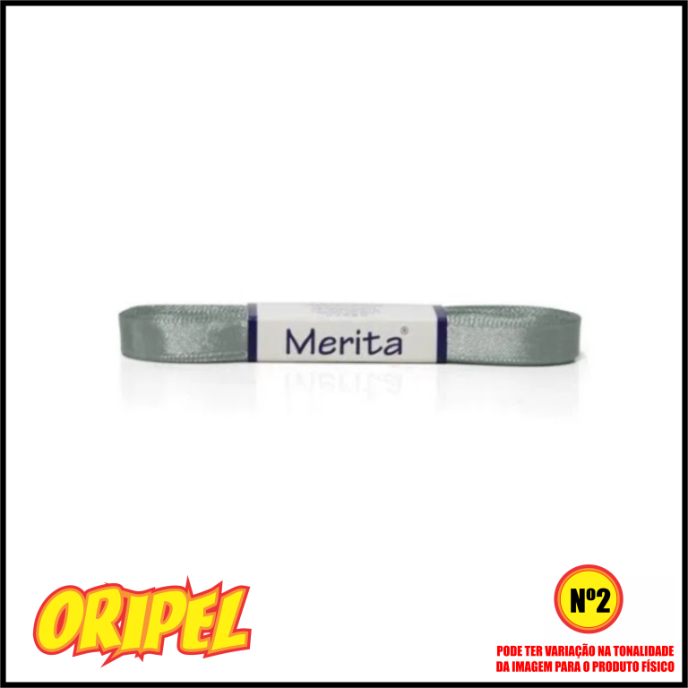 FITA CETIM F.SIMPLES 10MM/PRATA MERITA 10 MTS