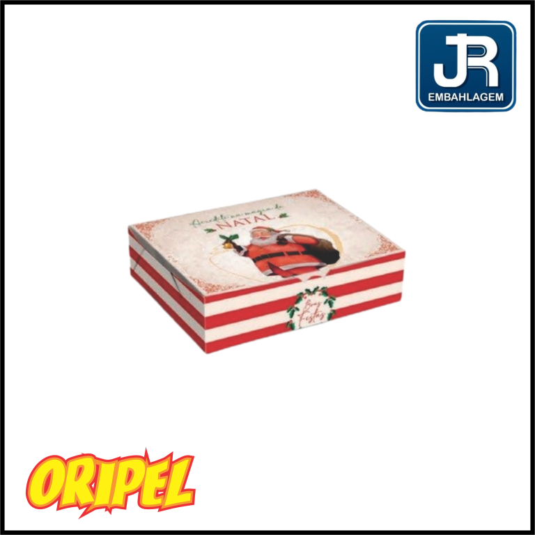 CAIXA 12 DOCES PAPAI NOEL NT107/15X12X5CM JR EMBALAGEM