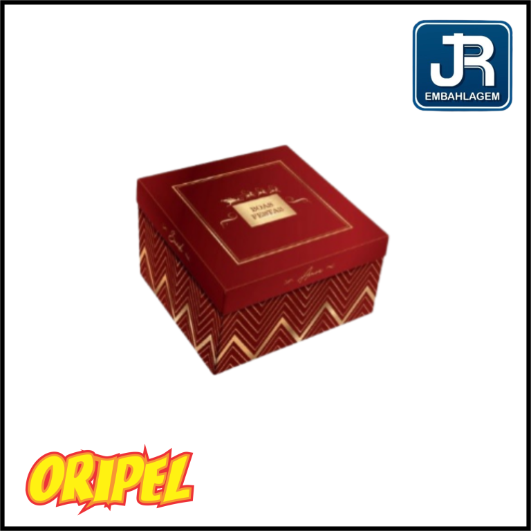 CAIXA PRESENTE BORDÔ DEGRADÊ NT137/14X14X8CM JR EMBALAGEM