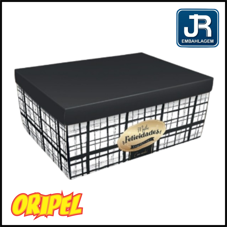 CAIXA PRESENTE PARABENS PB28/33X24X14CM JR EMBAHLAGEM