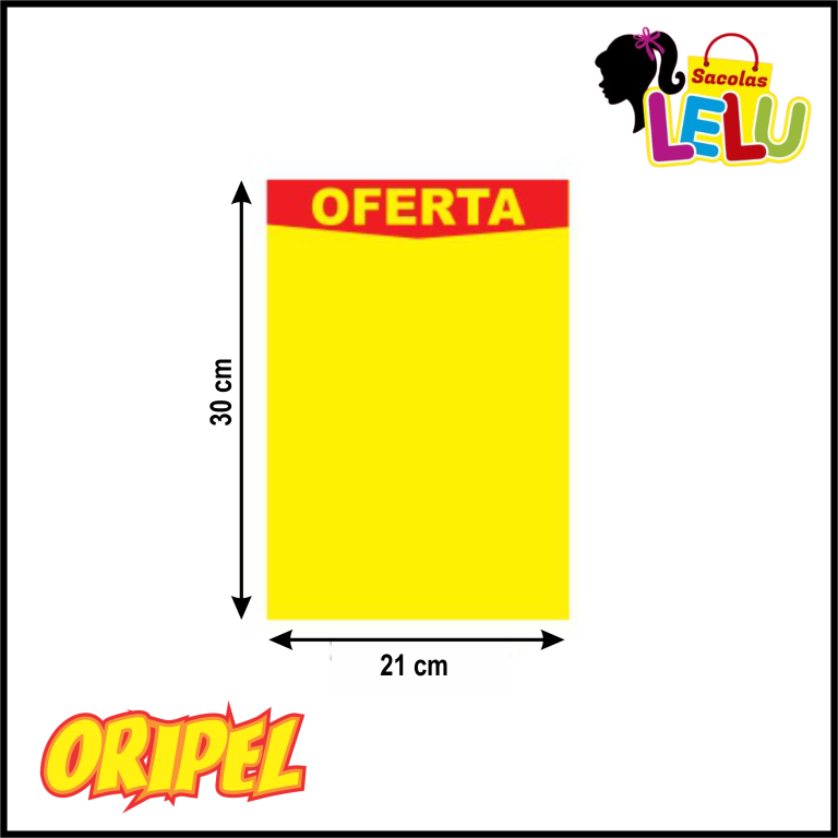 CARTAZ OFERTA 21X30CM LELU SACOLAS 10 UN
