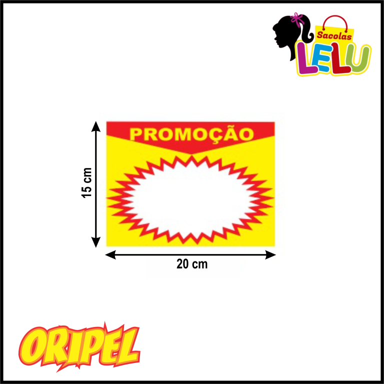 CARTAZ PROMOÇÃO 15X20CM LELU SACOLAS 10 UN