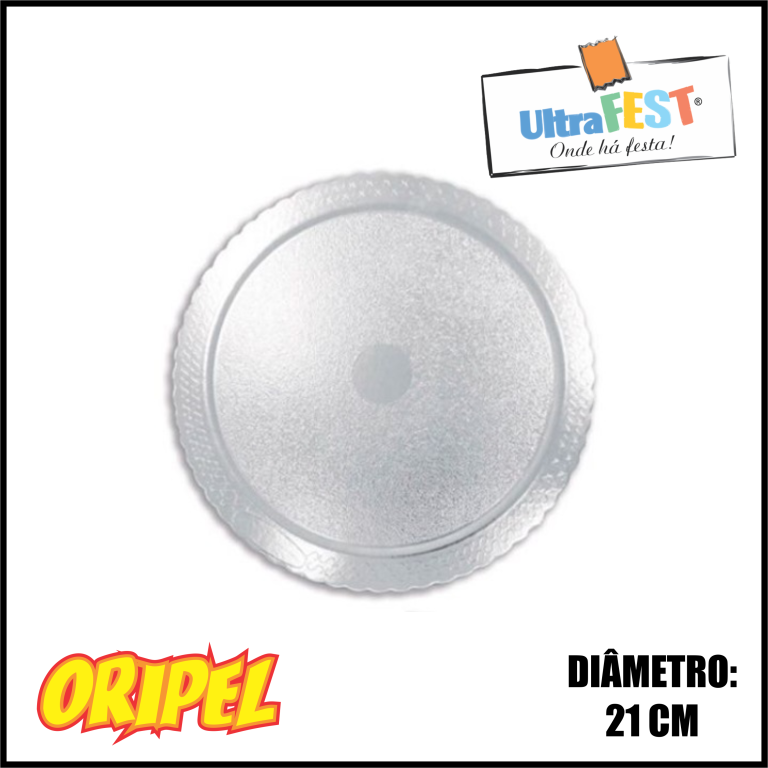 CAKE BOARD REDONDO PRATA 21CM ULTRAFEST