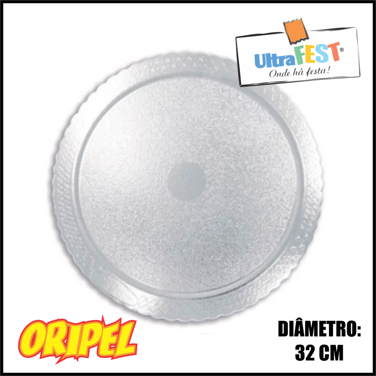CAKE BOARD REDONDO PRATA 32CM ULTRAFEST