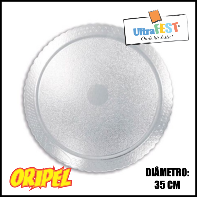 CAKE BOARD REDONDO PRATA 35CM ULTRAFEST