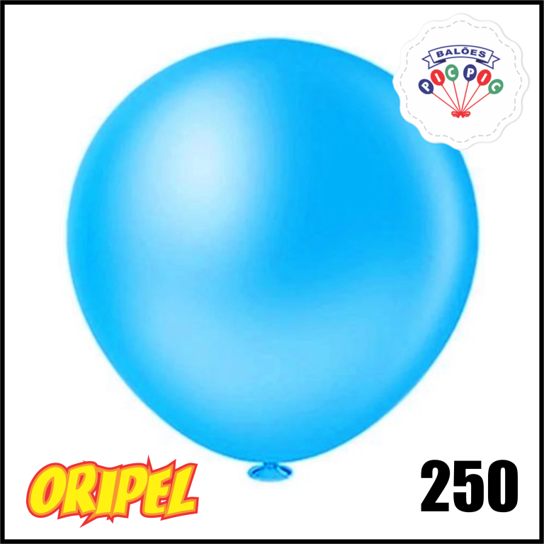 BALÃO FAT BALL 25" AZUL CLARO PIC PIC